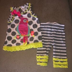 Parrot matching set 12 mo